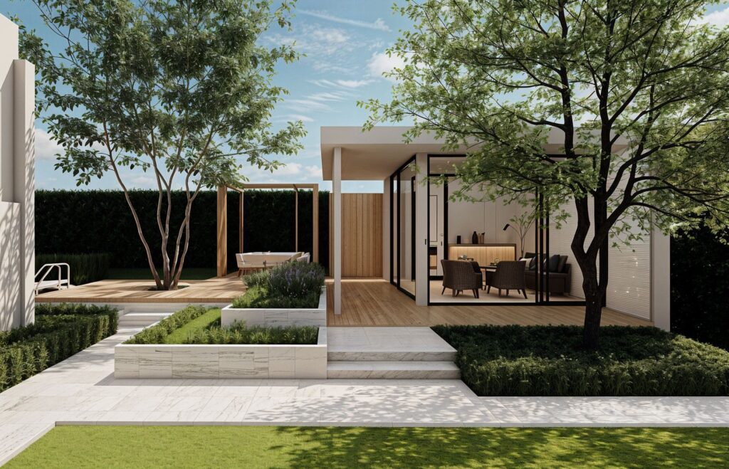 ออกแบบสวน_เศรษฐศิริ พหลฯ-วัชรพล_สไตล์โมเดิร์น